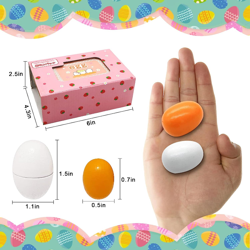 6pcs Wooden Eggs Toy Egg Kitch - огляд і ціна Baby Food Cooking Set
