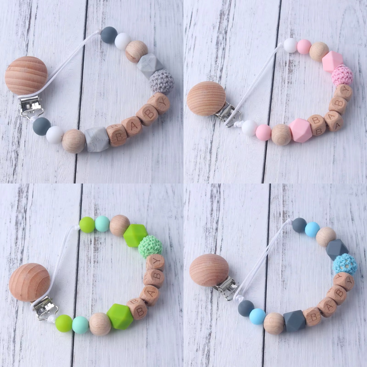 Baby Pacifier Clip with Wooden - огляд і ціна Baby Food Teether