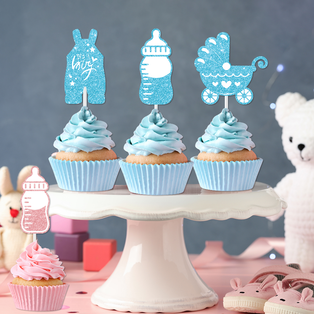 12/24pcs Pink Blue Glitter Cup - огляд і ціна Baby Food Dessert