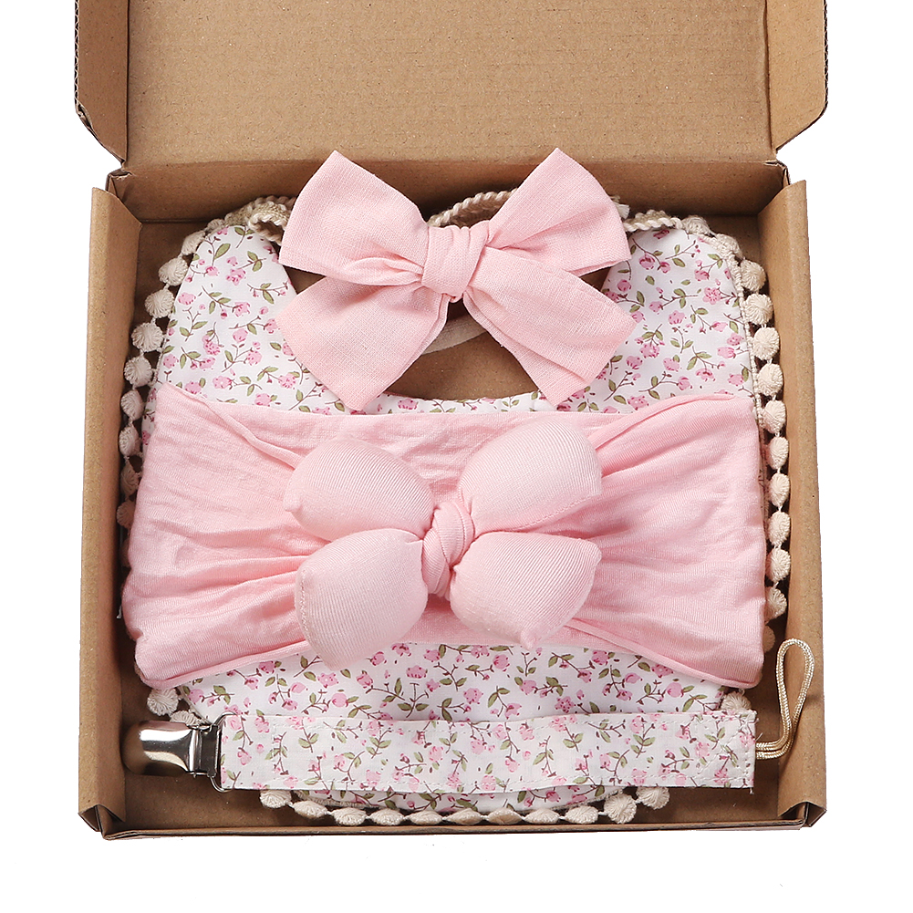 4Pcs/Set Flower Print Baby Bib - огляд і ціна Baby Food Grade