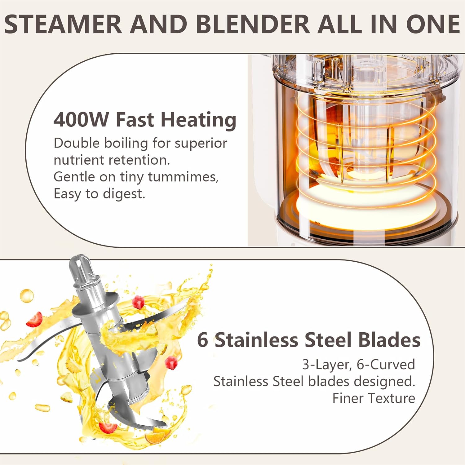 9-in-1 Baby Food Maker: Glass  - огляд і ціна Baby Food Maker And Steamer