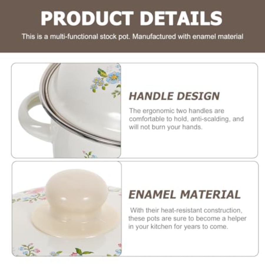 3-Piece Mini Enamel Soup Pot S - огляд і ціна Baby Food Cooking Set