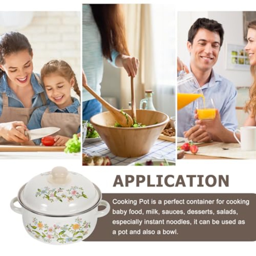 Mini Enamel Soup Pot Set 3-Pie - огляд і ціна Baby Food Cooking Set