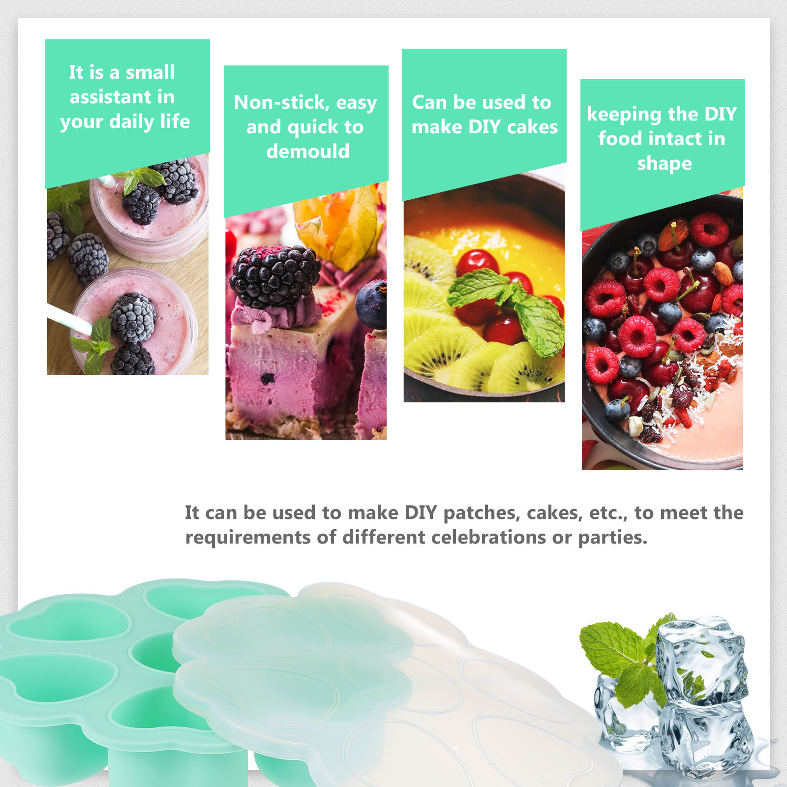 Heart Shaped Silicone Food Sto - огляд і ціна Baby Food Dessert