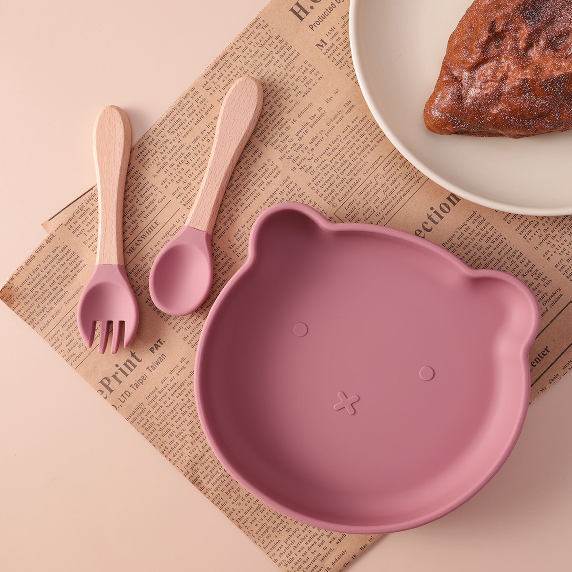 3PCS Cartoon Bear Silicone Suc - огляд і ціна Baby Food Dinner