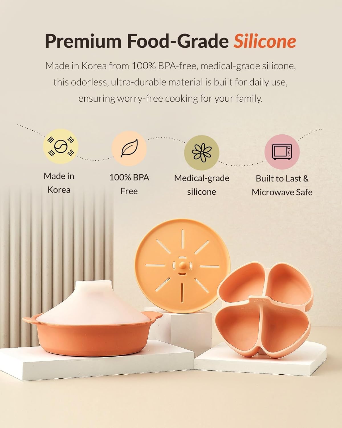 Silicone Microwave Divided Ste - огляд і ціна Baby Food Maker And Steamer