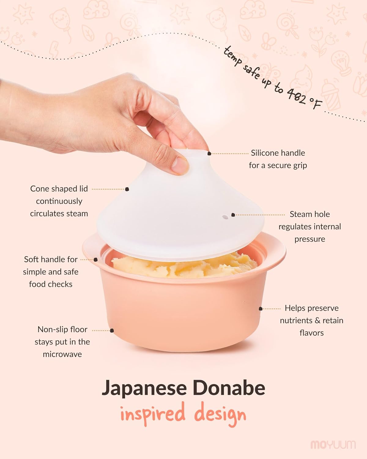 Silicone Microwave Steamer | M - огляд і ціна Baby Food Steamer Baby Safe
