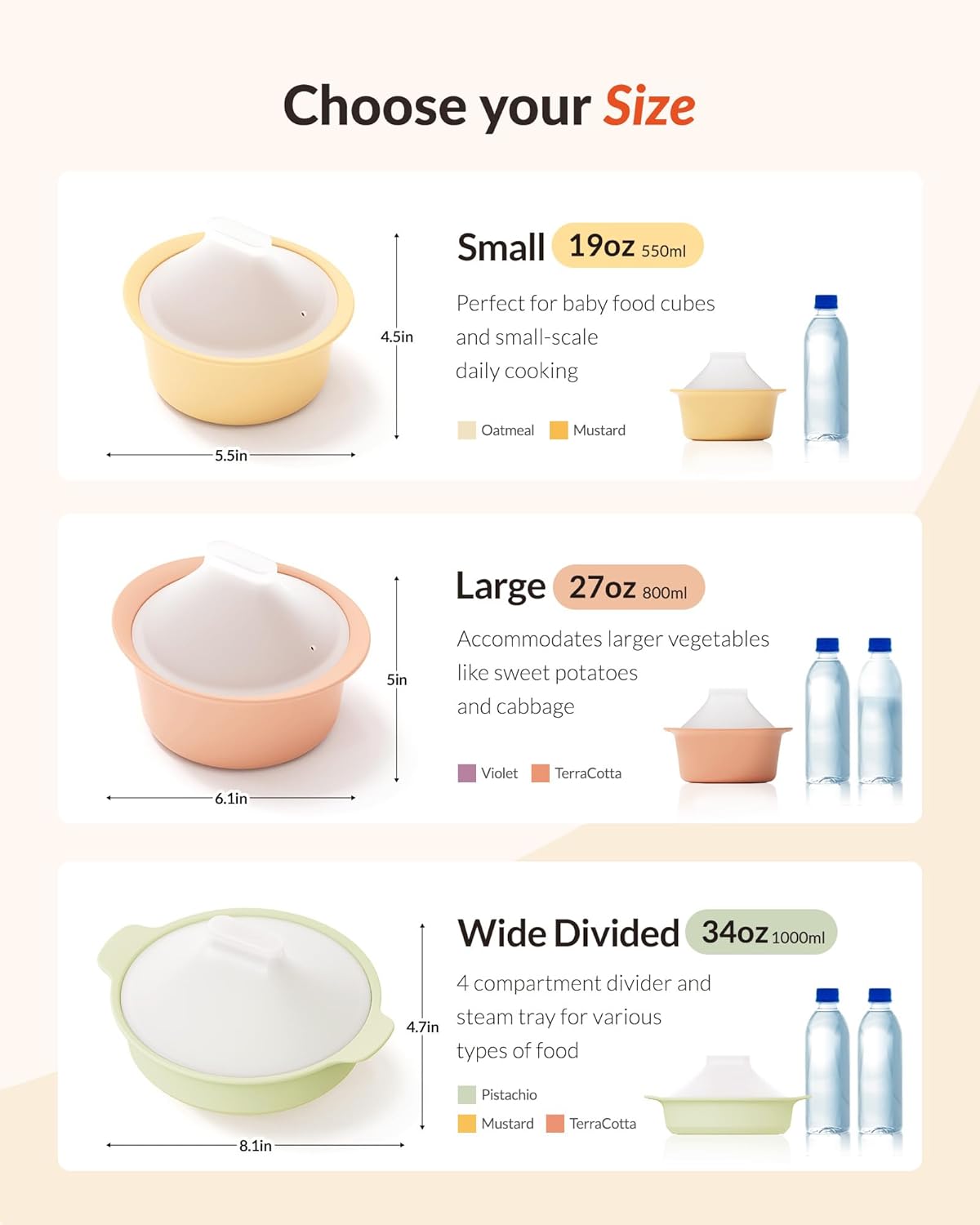 Silicone Microwave Divided Ste - огляд і ціна Baby Food Maker And Steamer