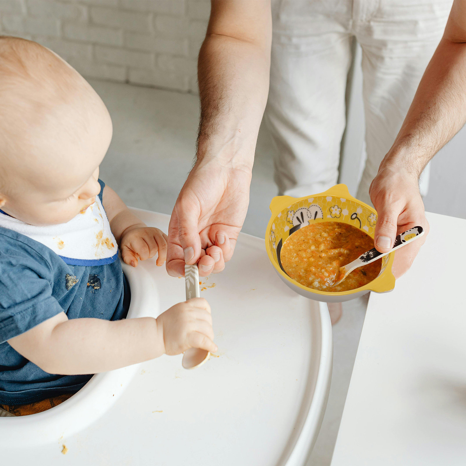 2Pcs Cartoon Bee Ceramic Baby  - огляд і ціна Baby Food Dessert
