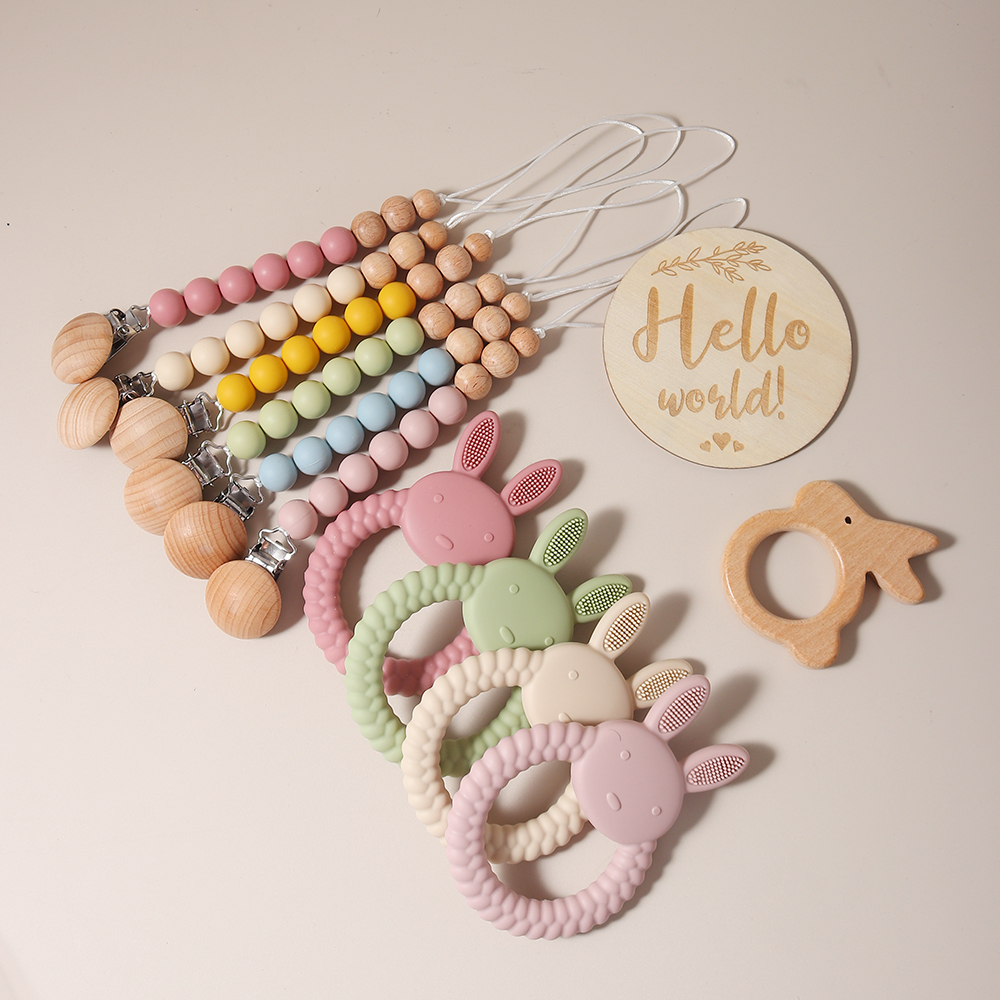 New born baby gift set silicon - огляд і ціна Baby Food Teether