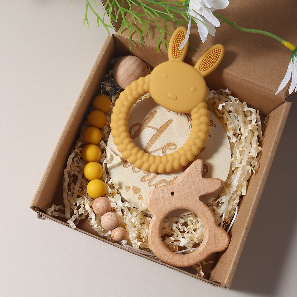 New born baby gift set silicon - огляд і ціна Baby Food Teether