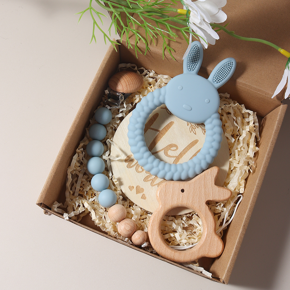 New born baby gift set silicon - огляд і ціна Baby Food Teether