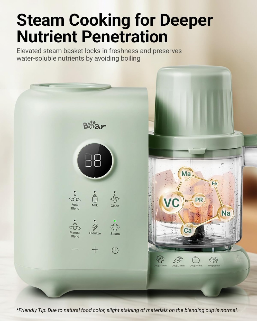 18.5oz Dual-Layer Steam Basket - огляд і ціна Baby Food Maker And Steamer