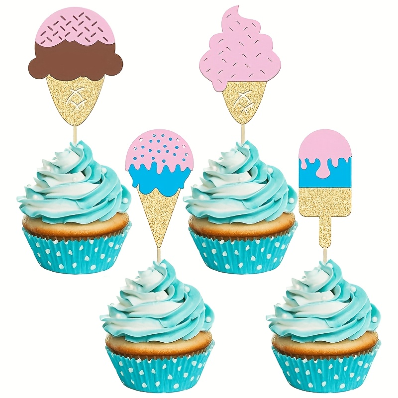 12Pc Glitter Ice Cream Cupcake - огляд і ціна Baby Food Dessert