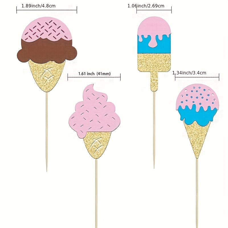 12Pc Glitter Ice Cream Cupcake - огляд і ціна Baby Food Dessert