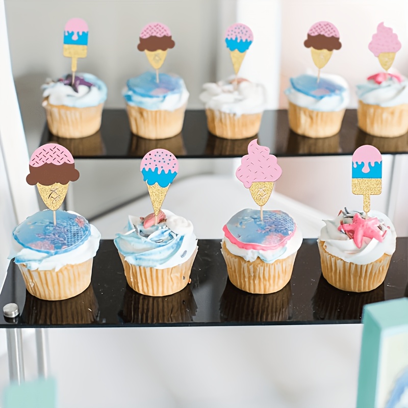 12Pc Glitter Ice Cream Cupcake - огляд і ціна Baby Food Dessert
