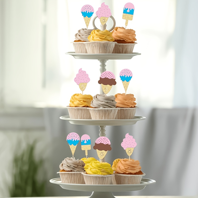 12Pc Glitter Ice Cream Cupcake - огляд і ціна Baby Food Dessert